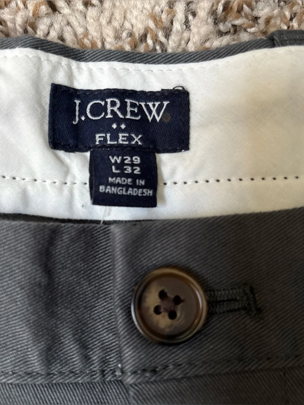 J. Crew Straight Gray Chino Pants
